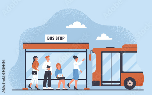 Tablou canvas Public transport stop