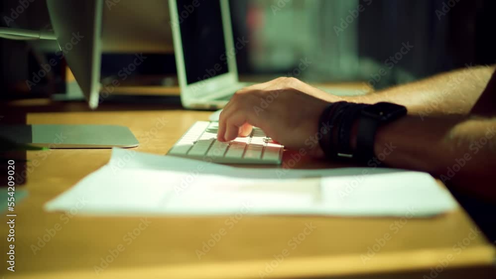 writer writing document on computer. clerk sending message on computer writer writing document on computer. clerk sending message on computer