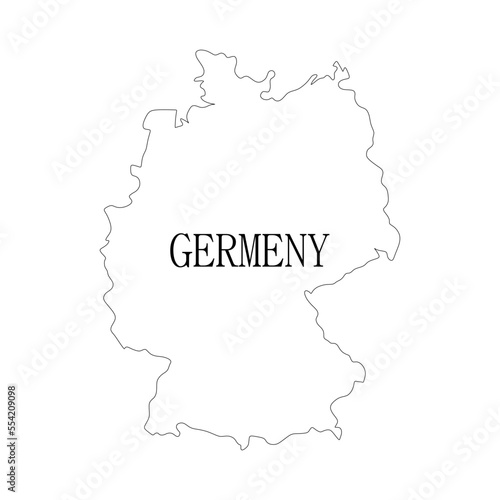 maps of germeny with regions isolated on white background. black and grey white color.