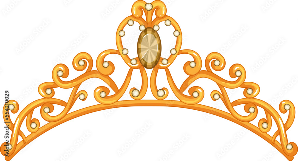 Vecteur Stock princess tiara crown cartoon. princess tiara crown sign.  isolated symbol vector illustration | Adobe Stock