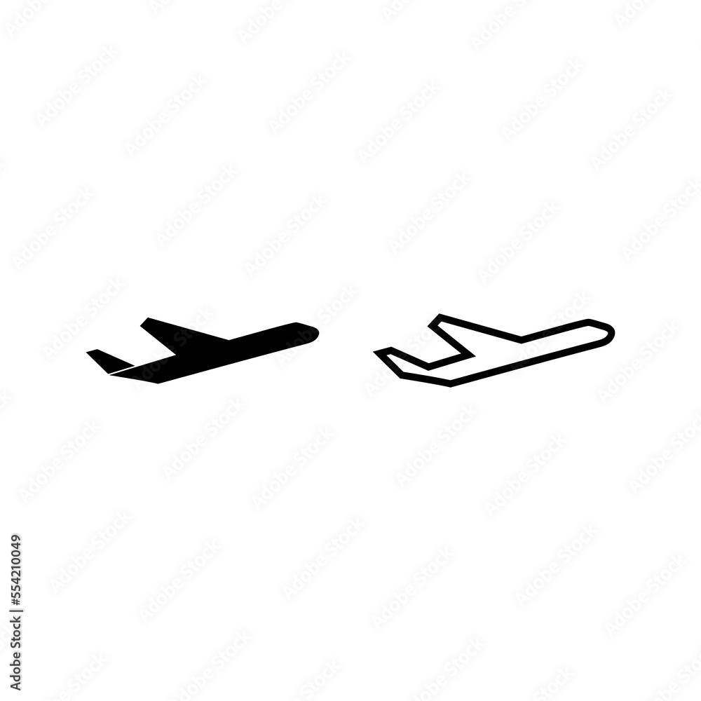 Flying airplane icon.