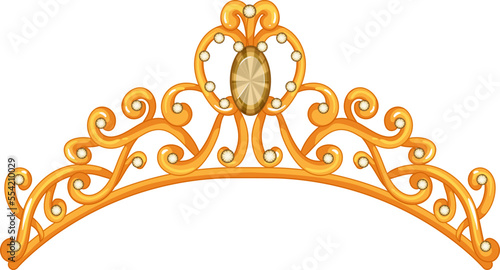 princess tiara crown cartoon. princess tiara crown sign. isolated symbol vector illustration