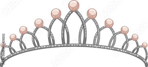 beauty tiara crown cartoon. beauty tiara crown sign. isolated symbol vector illustration