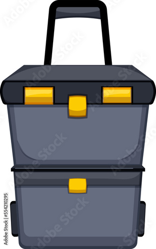 box toolbox repair cartoon. box toolbox repair sign. isolated symbol vector illustration