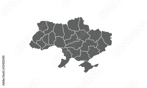 Ukraine map isolated on white background.for annual infographics report website layout