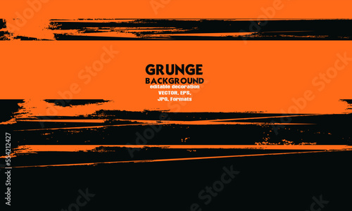 Abstract Orange Grunge Scratch Background Template. grunge backdrop vector, Minimal Abstract  Frame Grunge