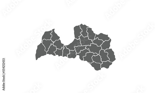 Latvia map isolated on white background.for annual infographics report website layout