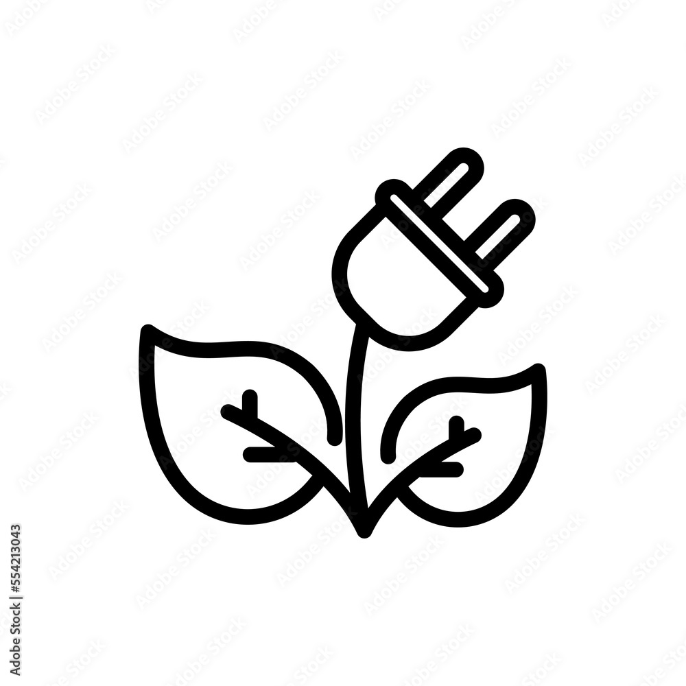 Fork plant line icon. Wind, gusts, energy, nature, alternative resources, conservation, windmill. technology concept. Vector black line icon on white background Fork plant line icon. Wind, gusts, energy, nature, alternative resources, conservation, windmill. technology concept. Vector black line icon on white background