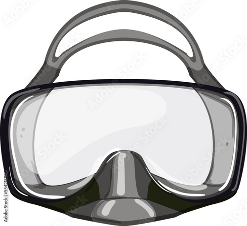 water diving mask cartoon. water diving mask sign. isolated symbol vector illustration