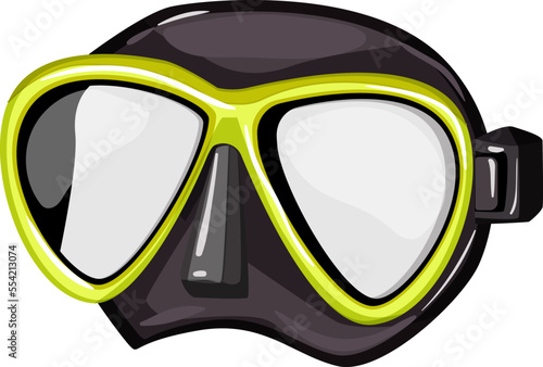 dive diving mask cartoon. dive diving mask sign. isolated symbol vector illustration