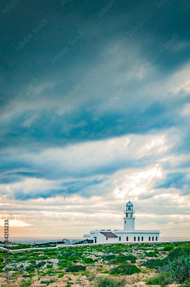 Cavalleria Lighthouse in Menorca, Spain.