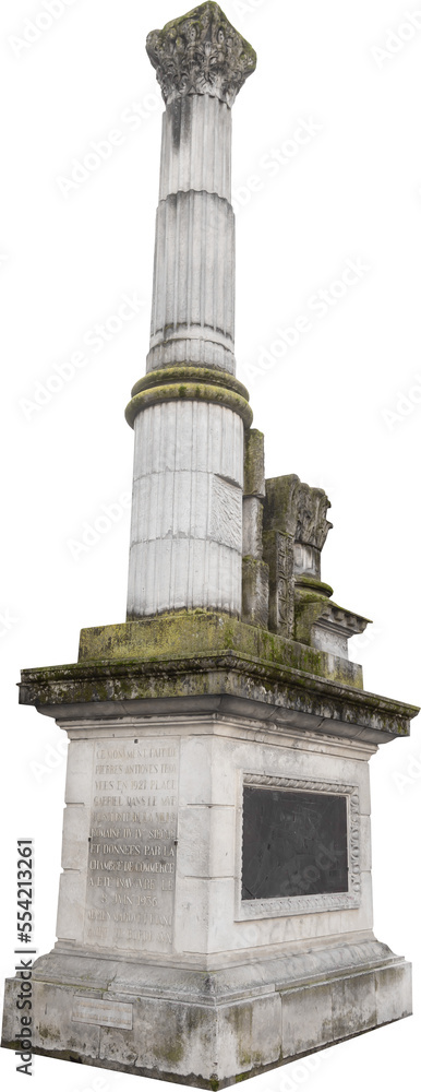 Isolated PNG cutout of a Roman ruin on a transparent background, ideal for photobashing, matte-painting, concept art