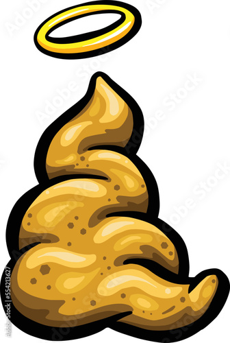 Funny Cartoon Poop or Poo Vector Illustration