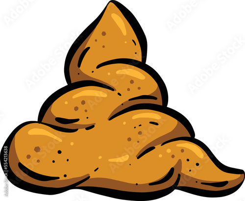 Funny Cartoon Poop or Poo Vector Illustration