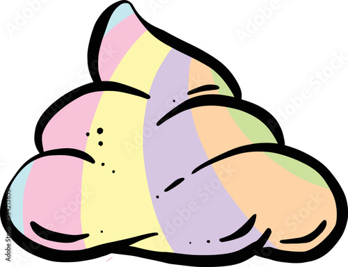 Funny Cartoon Poop or Poo Vector Illustration