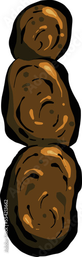 Funny Cartoon Poop or Poo Vector Illustration