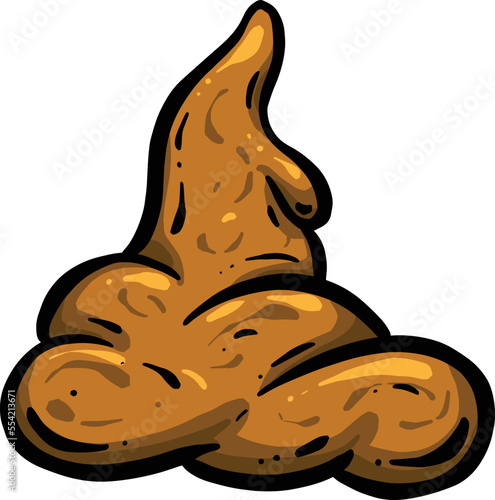 Funny Cartoon Poop or Poo Vector Illustration