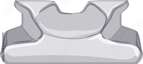 bedroom pillow orthopedic cartoon. bedroom pillow orthopedic sign. isolated symbol vector illustration