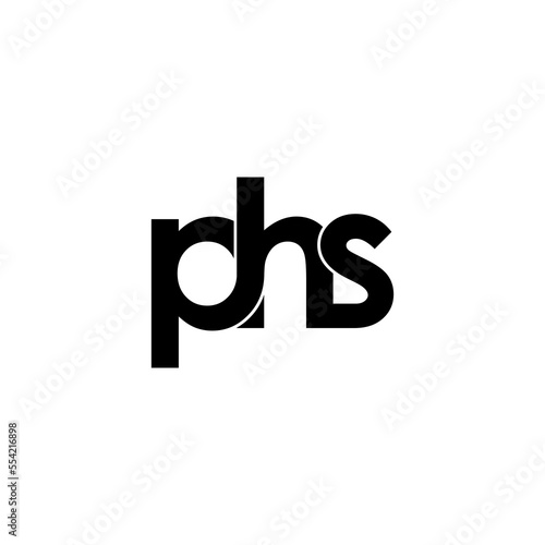 phs lettering initial monogram logo design