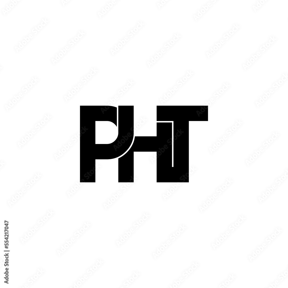 pht lettering initial monogram logo design pht lettering initial monogram logo design