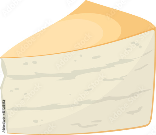 parmesan cheese cartoon. white parmigiano, italian piece, hard slice top block parmesan cheese vector illustration