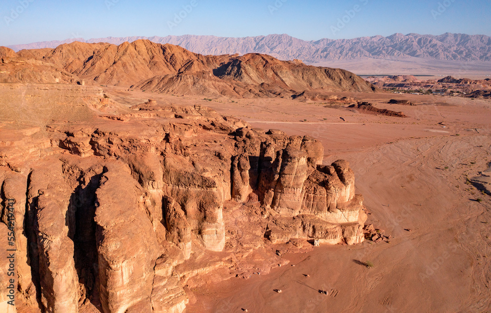 Solomon Pillars in Arava desert on a sunny winter day, Timna Park, Israel Solomon Pillars in Arava desert on a sunny winter day, Timna Park, Israel