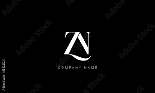 ZN, NZ Abstract Letters Logo Monogram