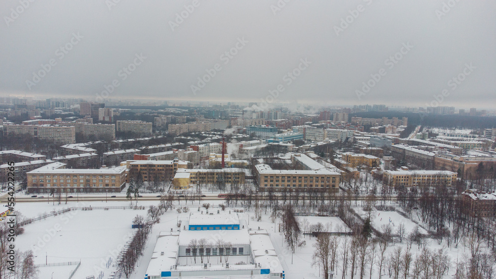 aerial view of the Saint-Petersburg, Russia