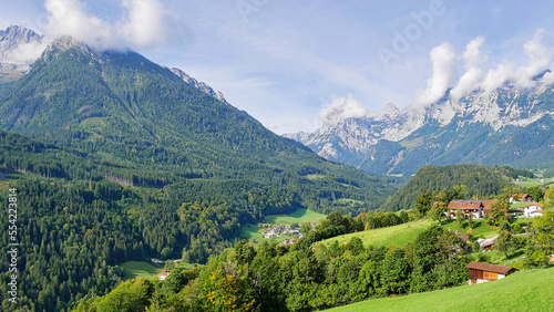 Blick auf Ramsau und die Berchtesgadener Bergwelt