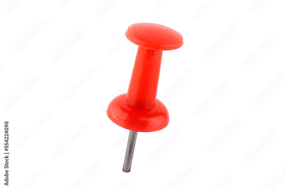 Red push pin isolated on white background Red push pin isolated on white background