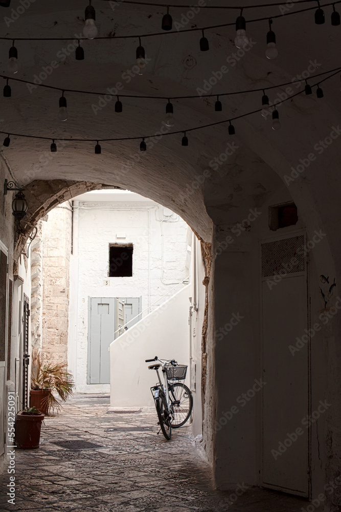 Street view in old town of Polignano a Mare, Apulia, Italy Street view in old town of Polignano a Mare, Apulia, Italy