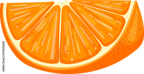 orange slice cartoon. fruit half, citrus fresh, cut closeup, vegetarian piece, juicy organic, ripe juice, sweet food orange slice vector illustration