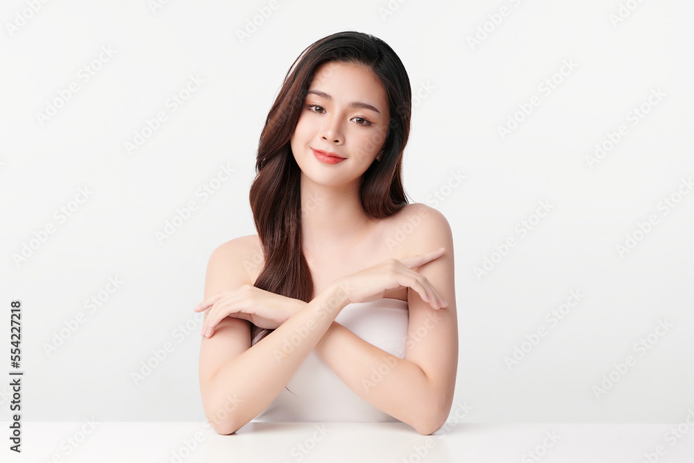 Beautiful young asian woman with clean fresh skin on white background, Face care, Facial treatment, Cosmetology, beauty and spa, Asian women portrait. Beautiful young asian woman with clean fresh skin on white background, Face care, Facial treatment, Cosmetology, beauty and spa, Asian women portrait.