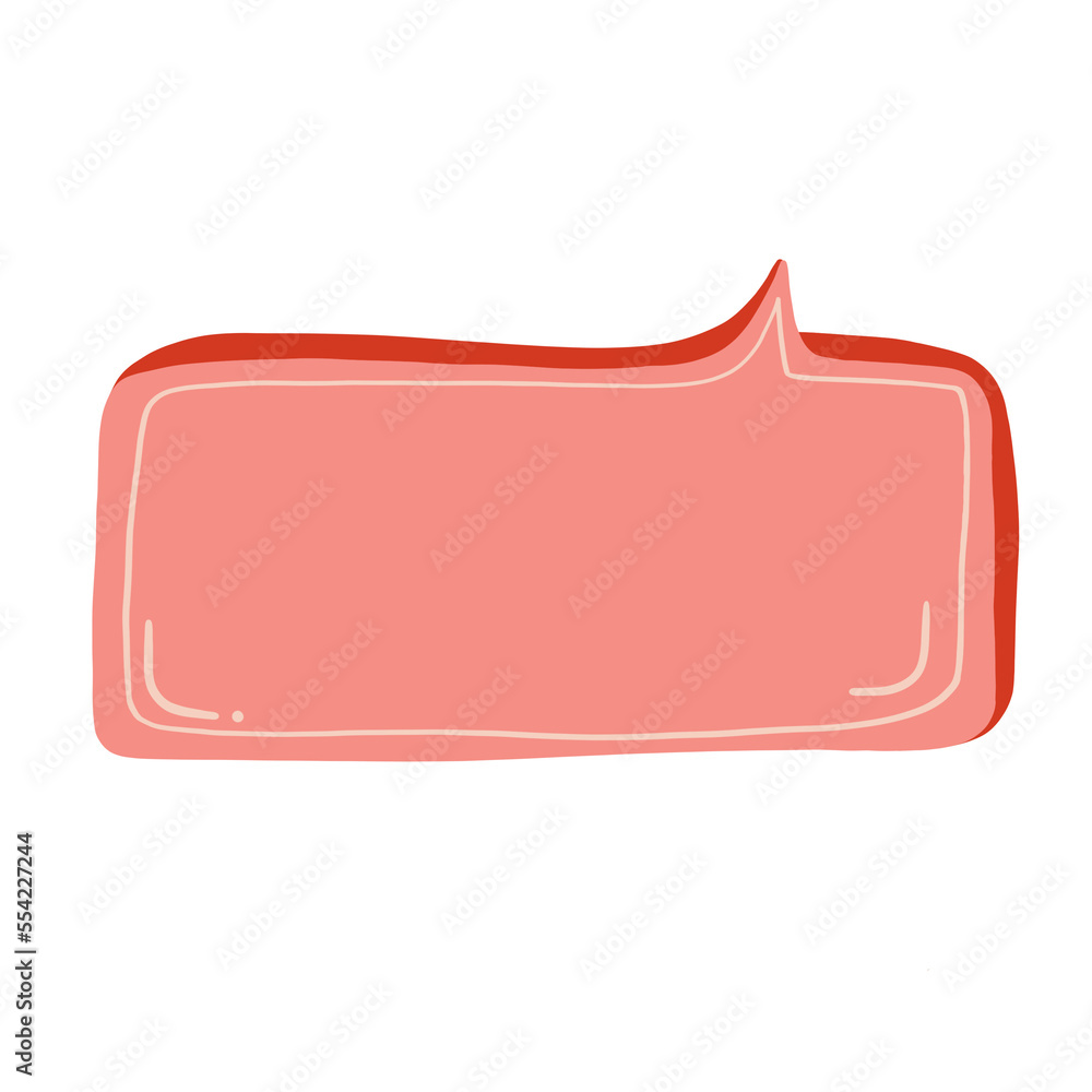Pink speech bubble illustration. Cartoon style. Pink speech bubble illustration. Cartoon style.
