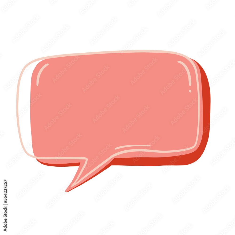 Pink speech bubble illustration. Cartoon style. Pink speech bubble illustration. Cartoon style.