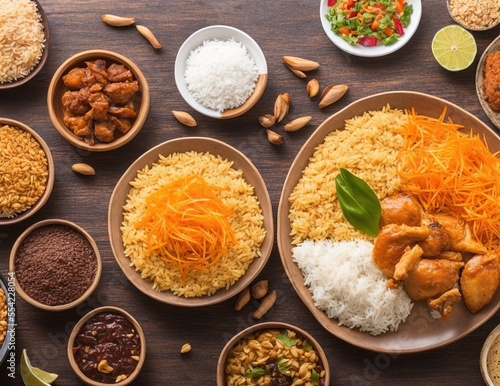 rice with chicken, biryani, food, meat, meal, chicken, dinner, dish, cuisine, plate, lunch, vegetable, delicious, pork, rice, fried, salad, beef, gourmet, thai, sauce, pepper, vegetables, curry