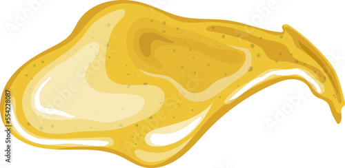 mustard food cartoon. sauce top, view splash, yellow honey, food dijon, seasoning smear, dressing drip mustard food vector illustration