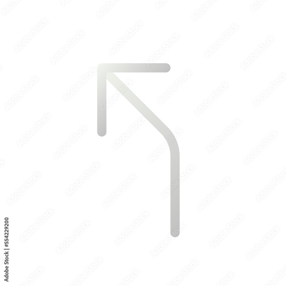 Road curves to left arrow flat gradient two-color ui icon. Reach destination. Road sign. Driving car. Simple filled pictogram. GUI, UX design for mobile application. Vector isolated RGB illustration Road curves to left arrow flat gradient two-color ui icon. Reach destination. Road sign. Driving car. Simple filled pictogram. GUI, UX design for mobile application. Vector isolated RGB illustration