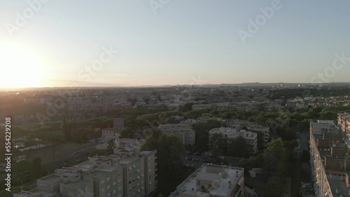 Drone Rome sunset