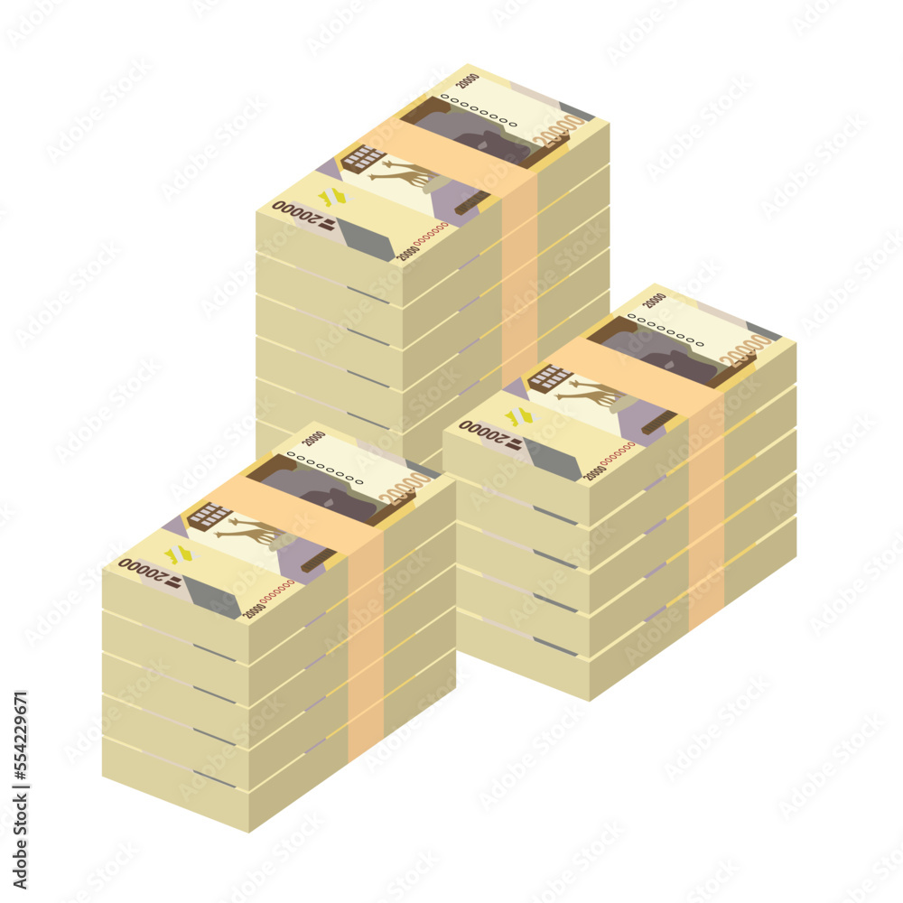 Congolese Franc Vector Illustration. Congo money set bundle banknotes. Paper money 20000 CDF. Flat style. Isolated on white background. Simple minimal design. Congolese Franc Vector Illustration. Congo money set bundle banknotes. Paper money 20000 CDF. Flat style. Isolated on white background. Simple minimal design.