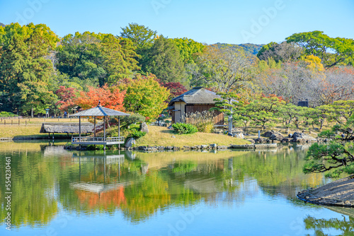 秋の後楽園 岡山県岡山市 Korakuen in autumn. Okayama prefecture, Okayama City.