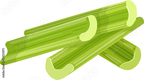 celery cut cartoon. fresh green, stalk food, ingredient raw, vegetable diet, healthy stick, health, cooking leaf, snack celery cut vector illustration