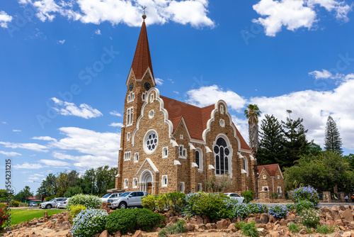 Christus Kirche, or Christ Church. Popular tourist destination in Windhoek, Namibia. Africa. 