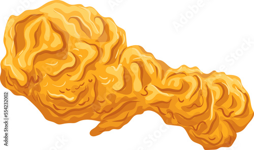 leg fried chicken cartoon. food meat, fast meal, crispy wing, bucket menu, hot drumstick, dinner restaurant leg fried chicken vector illustration