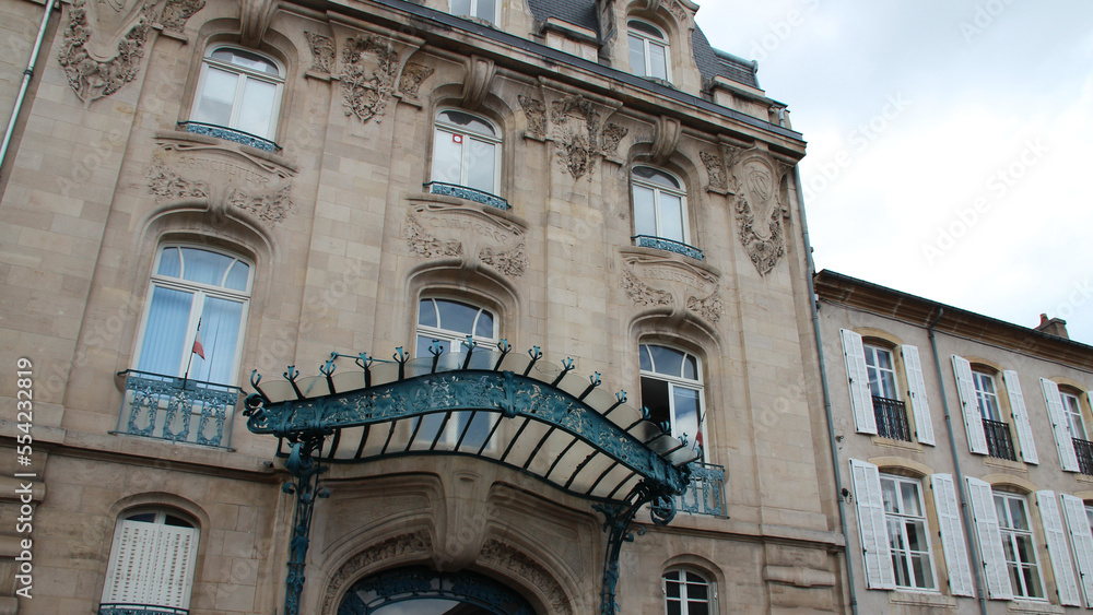 art nouveau building (chamber of commerce) in nancy (france)