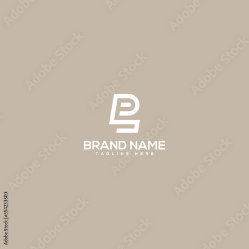 Alphabet monogram letters LP, PL logo design vector icon.