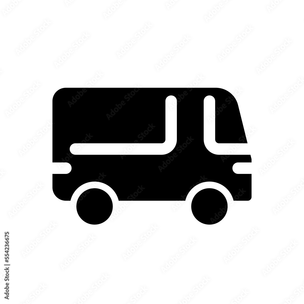 Bus black glyph ui icon. Public transport. Road vehicle. Carrying passengers. User interface design. Silhouette symbol on white space. Solid pictogram for web, mobile. Isolated vector illustration Bus black glyph ui icon. Public transport. Road vehicle. Carrying passengers. User interface design. Silhouette symbol on white space. Solid pictogram for web, mobile. Isolated vector illustration