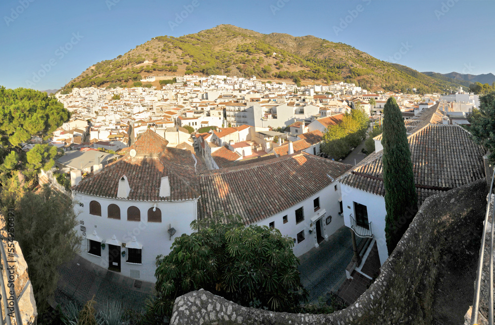 View of the Spanish town of Mijas