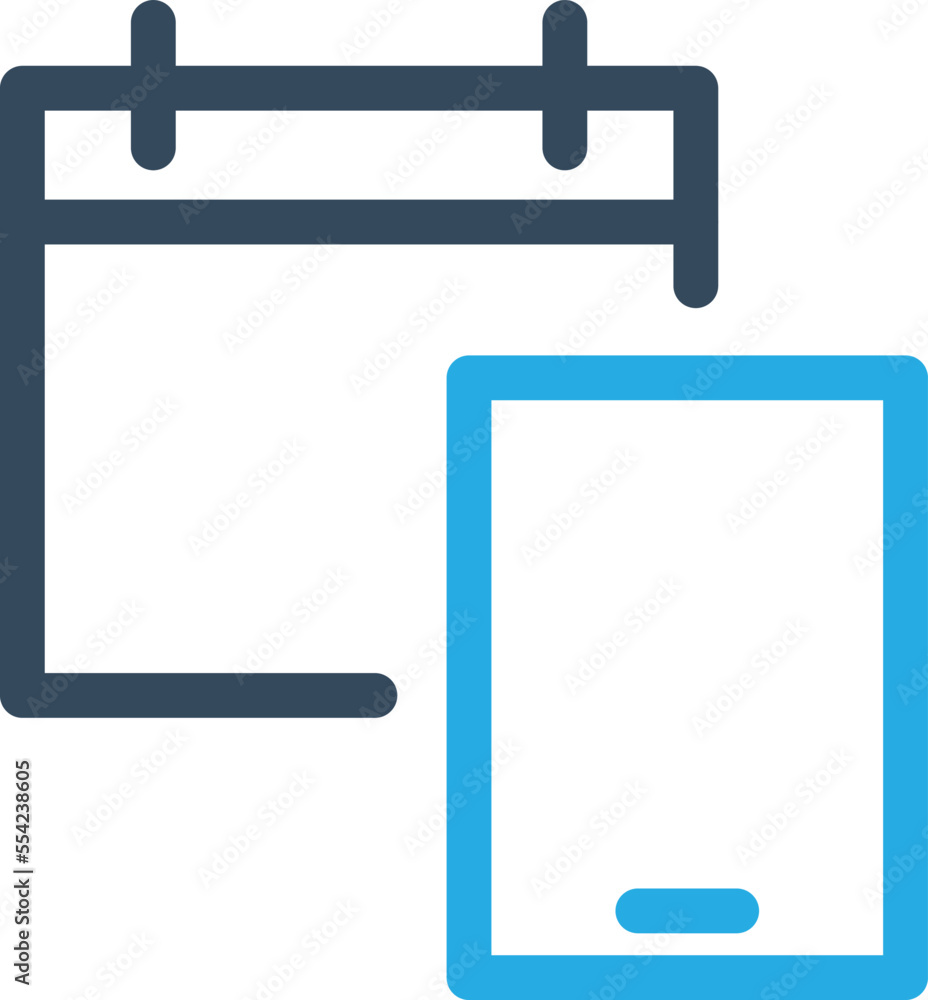 Mobile Calendar Vector Icon Mobile Calendar Vector Icon