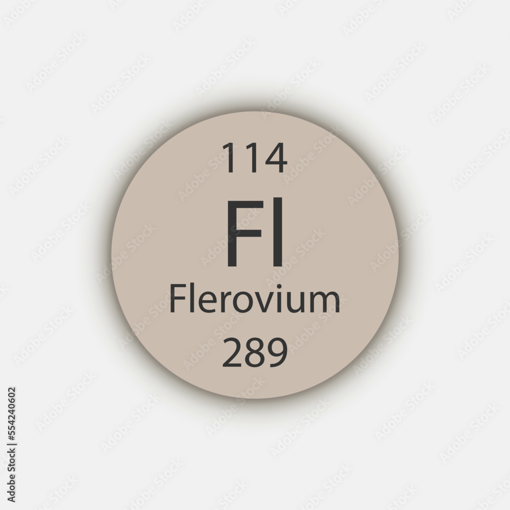 Flerovium symbol. Chemical element of the periodic table. Vector illustration. Flerovium symbol. Chemical element of the periodic table. Vector illustration.